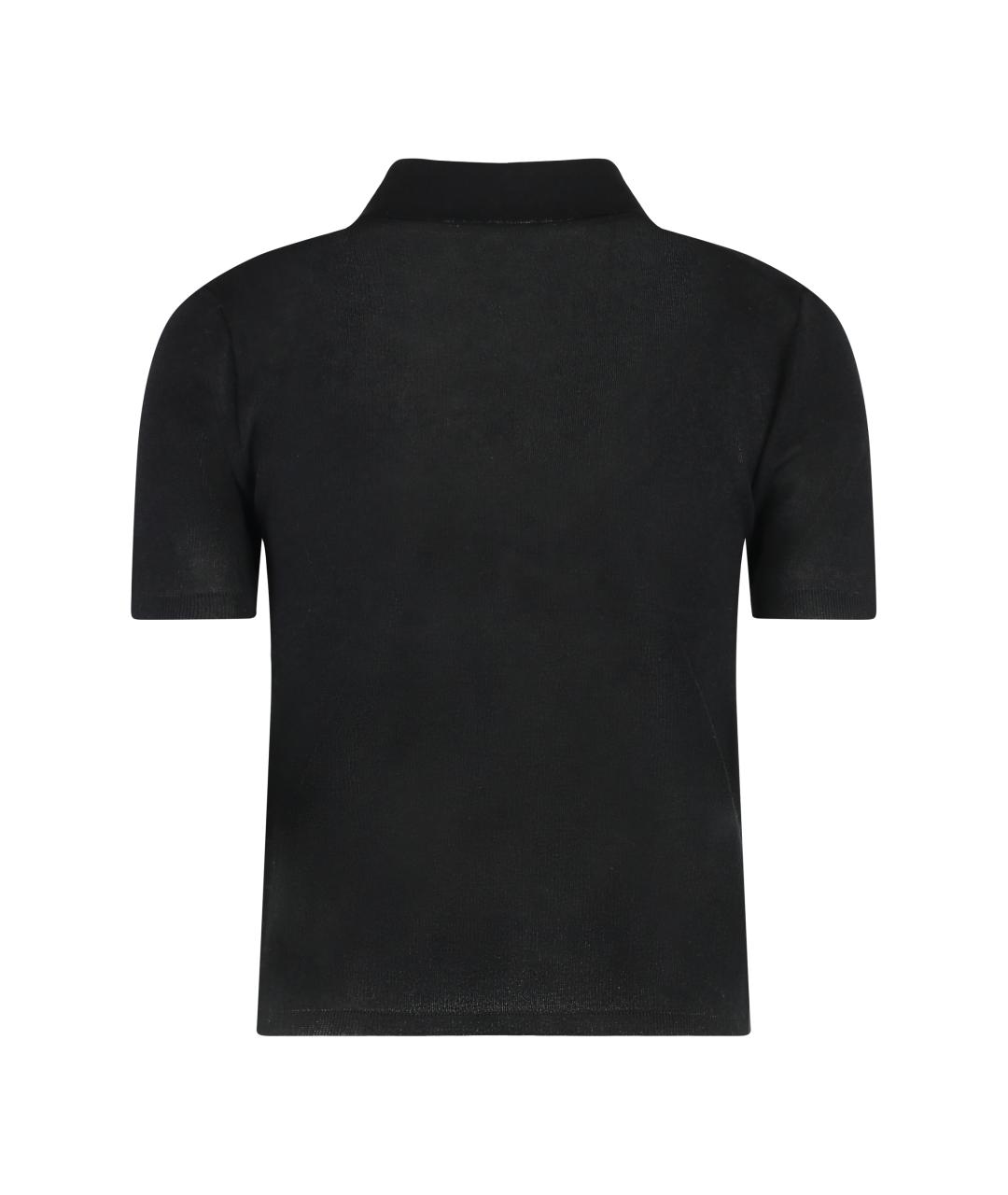 MONCLER Черная хлопковая футболка, фото 2