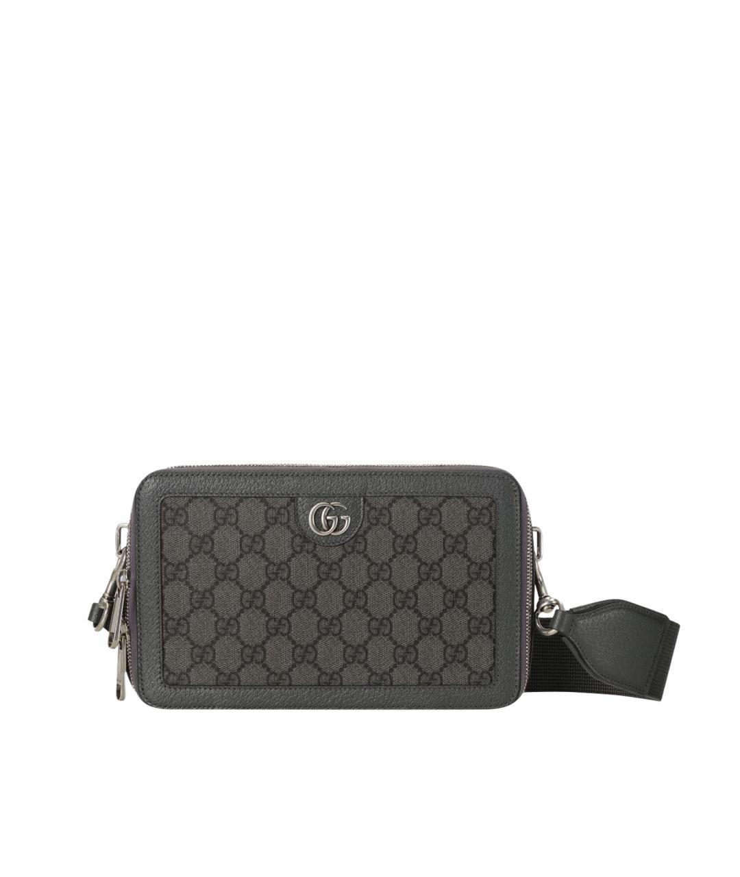 GUCCI Серая кожаная сумка на плечо, фото 1