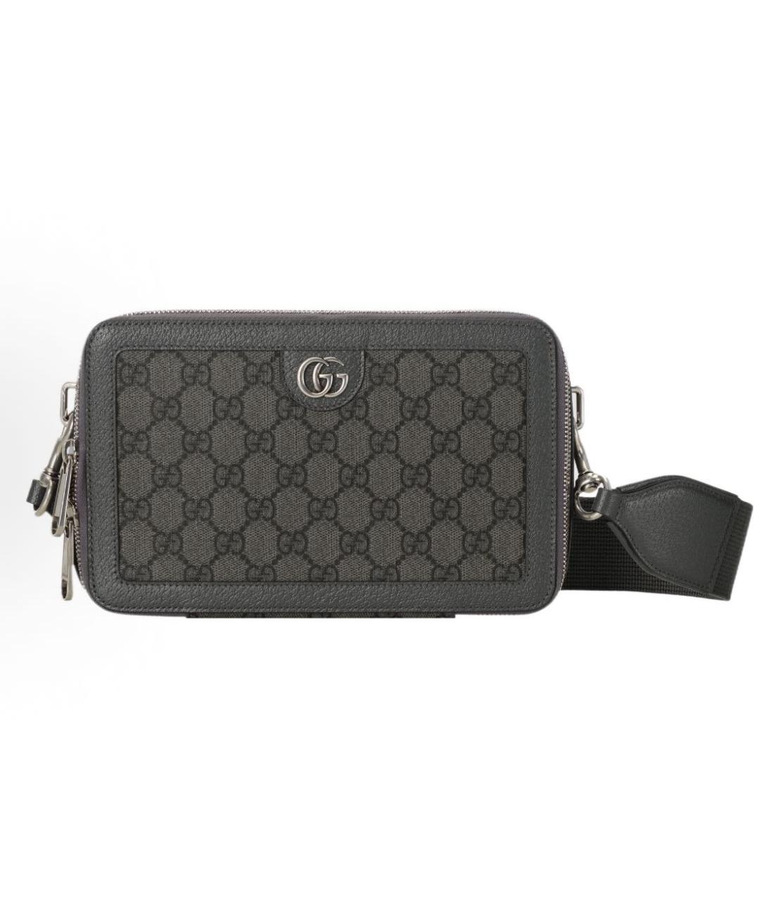 GUCCI Серая кожаная сумка на плечо, фото 7