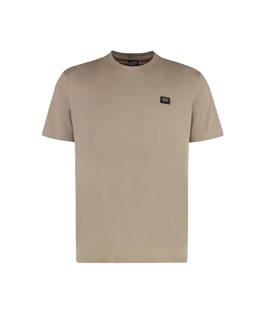 PAUL & SHARK Бежевая хлопковая футболка, фото 1