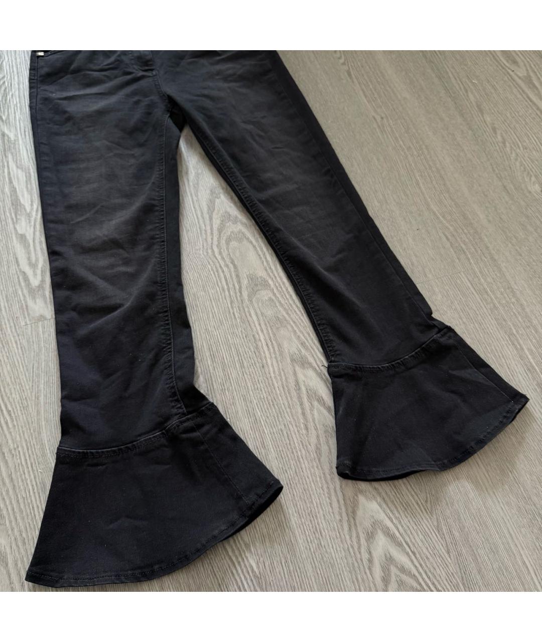 ELISABETTA FRANCHI Черные хлопко-эластановые джинсы слим, фото 2