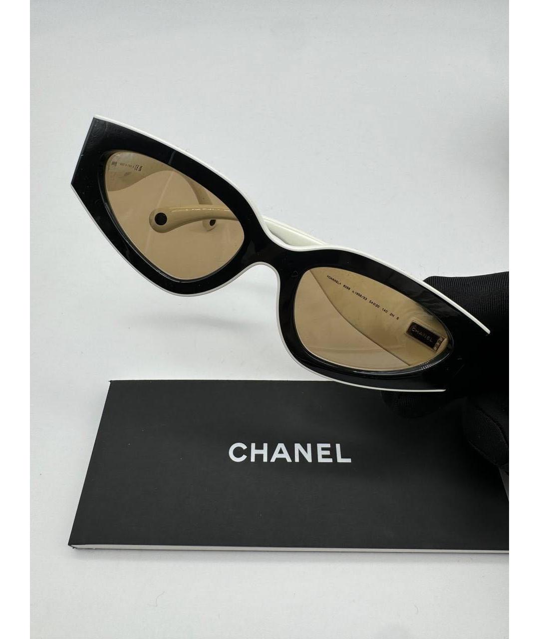 CHANEL Черные пластиковые солнцезащитные очки, фото 7