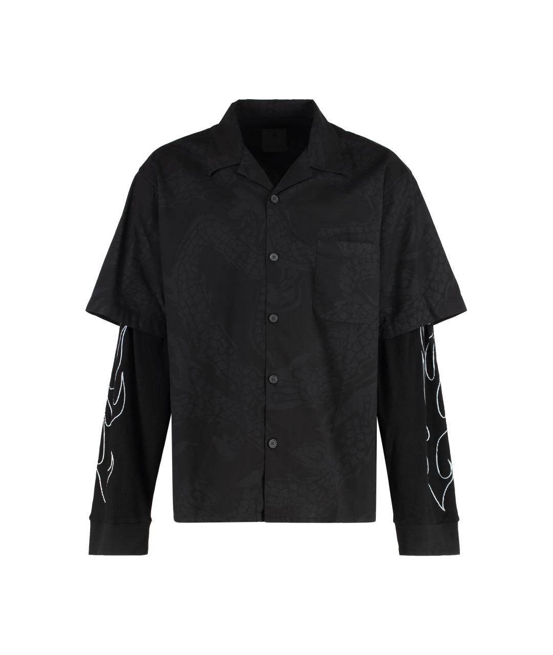 GIVENCHY Черная хлопковая классическая рубашка, фото 1
