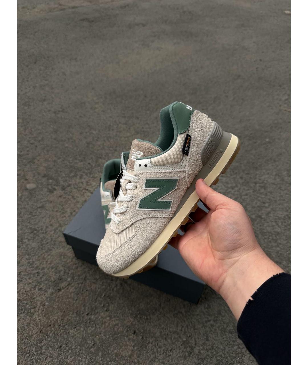 NEW BALANCE Бежевые замшевые кроссовки, фото 4