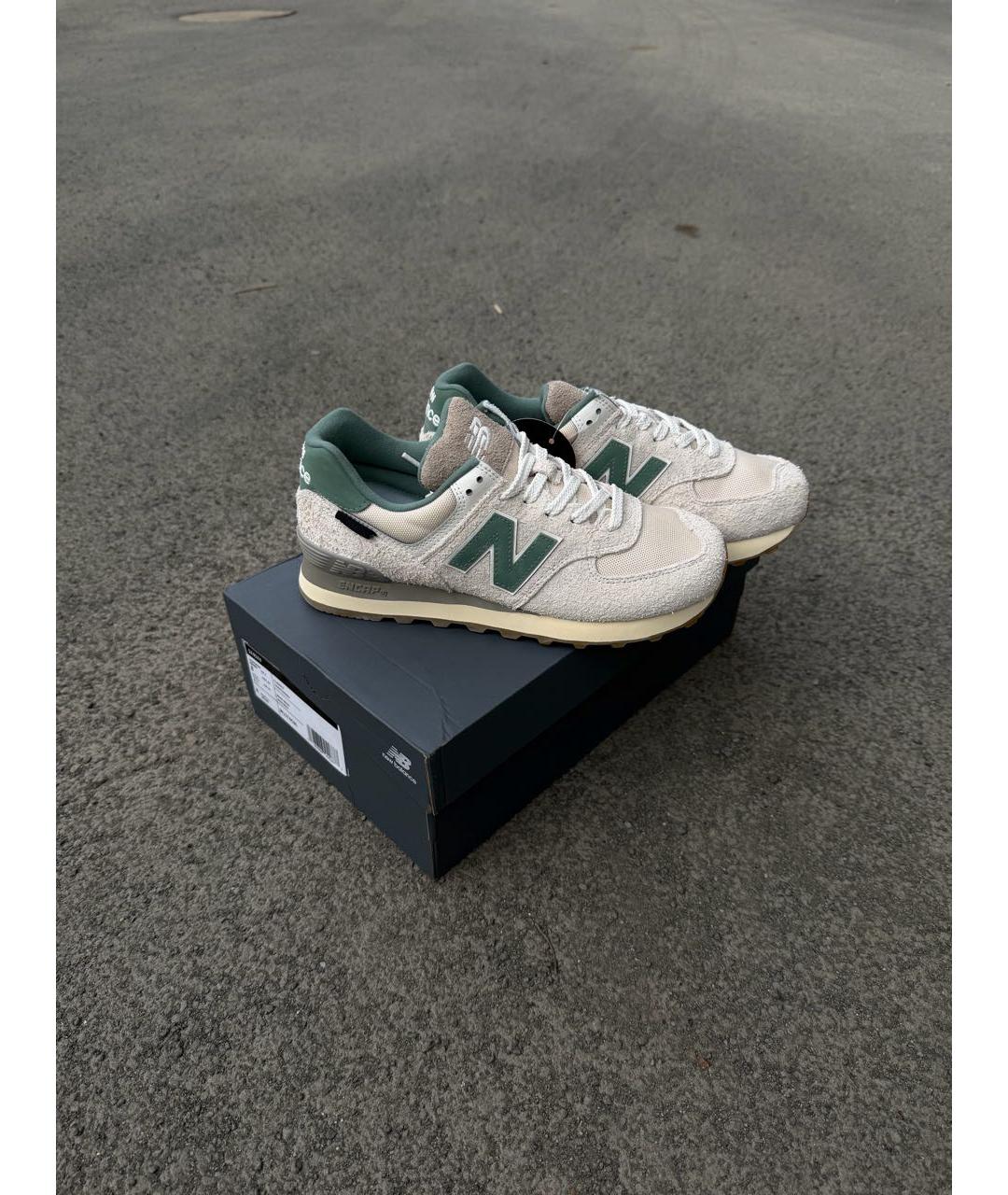 NEW BALANCE Бежевые замшевые кроссовки, фото 2