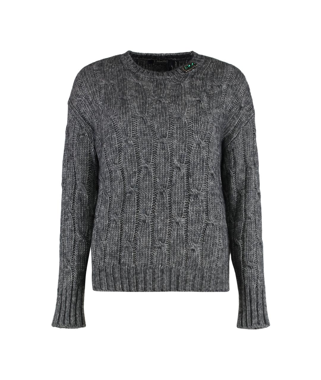 'S MAX MARA Серый хлопковый джемпер / свитер, фото 1