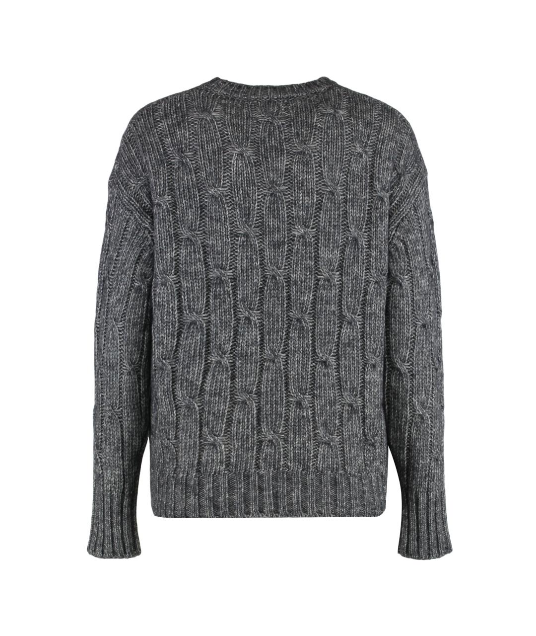 'S MAX MARA Серый хлопковый джемпер / свитер, фото 2