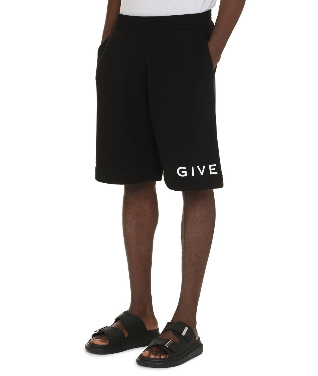 GIVENCHY Черные хлопковые шорты, фото 4
