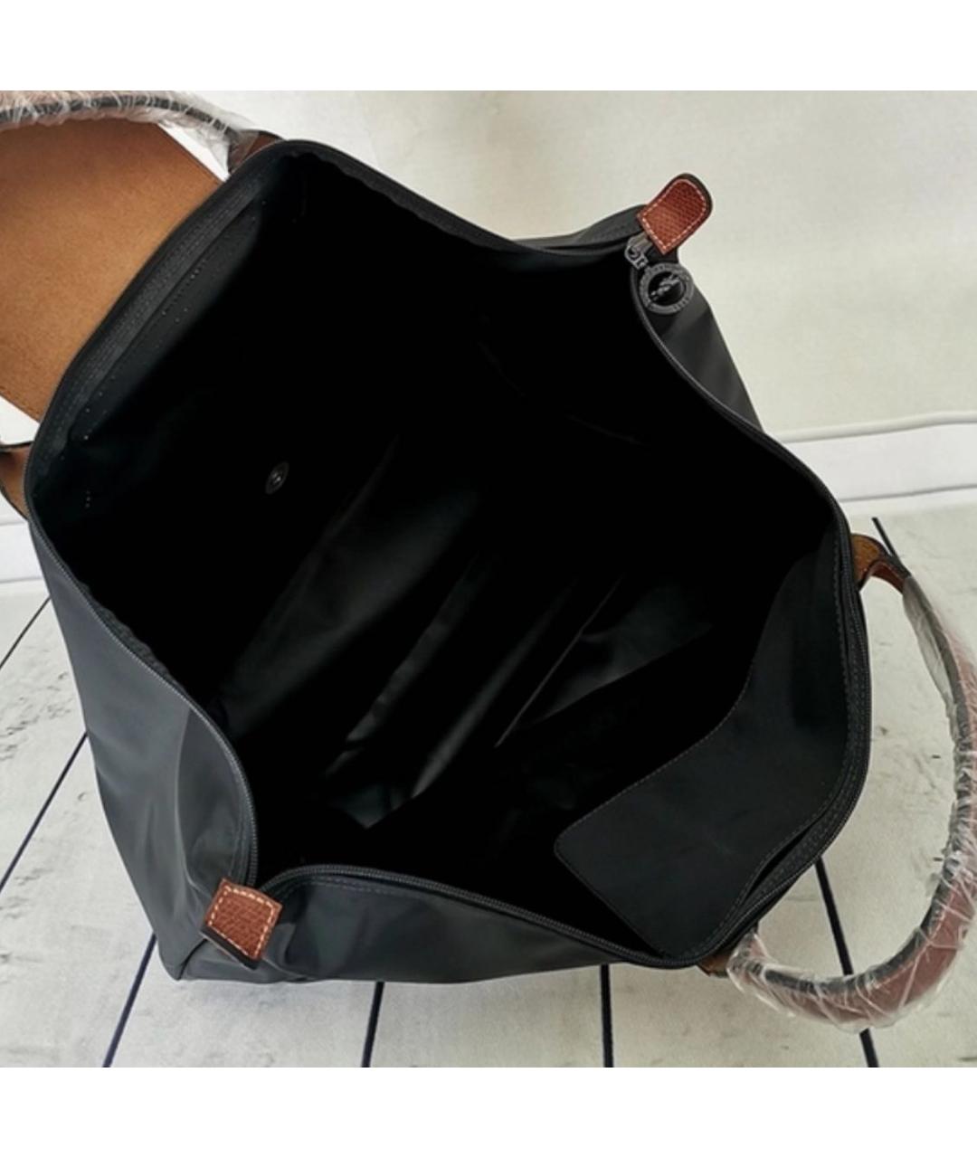 LONGCHAMP Черная сумка с короткими ручками, фото 8