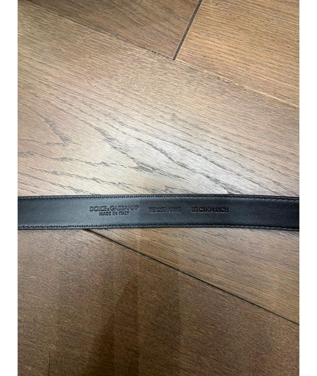 DOLCE&GABBANA Коричневый кожаный ремень, фото 3