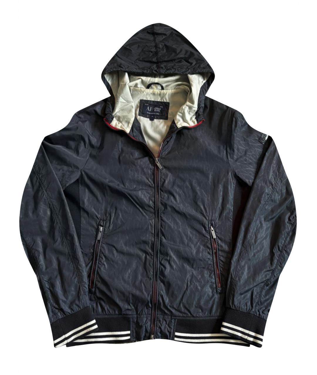 ARMANI JEANS Темно-синяя полиамидовая куртка, фото 1