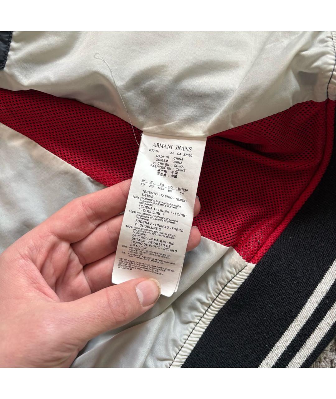 ARMANI JEANS Темно-синяя полиамидовая куртка, фото 5