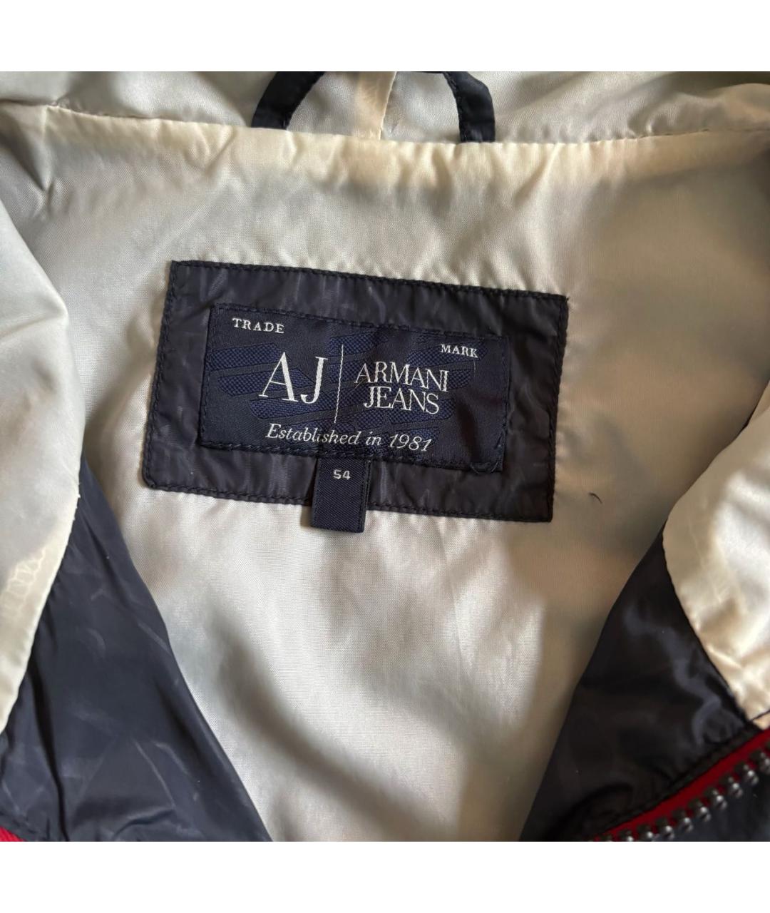 ARMANI JEANS Темно-синяя полиамидовая куртка, фото 3