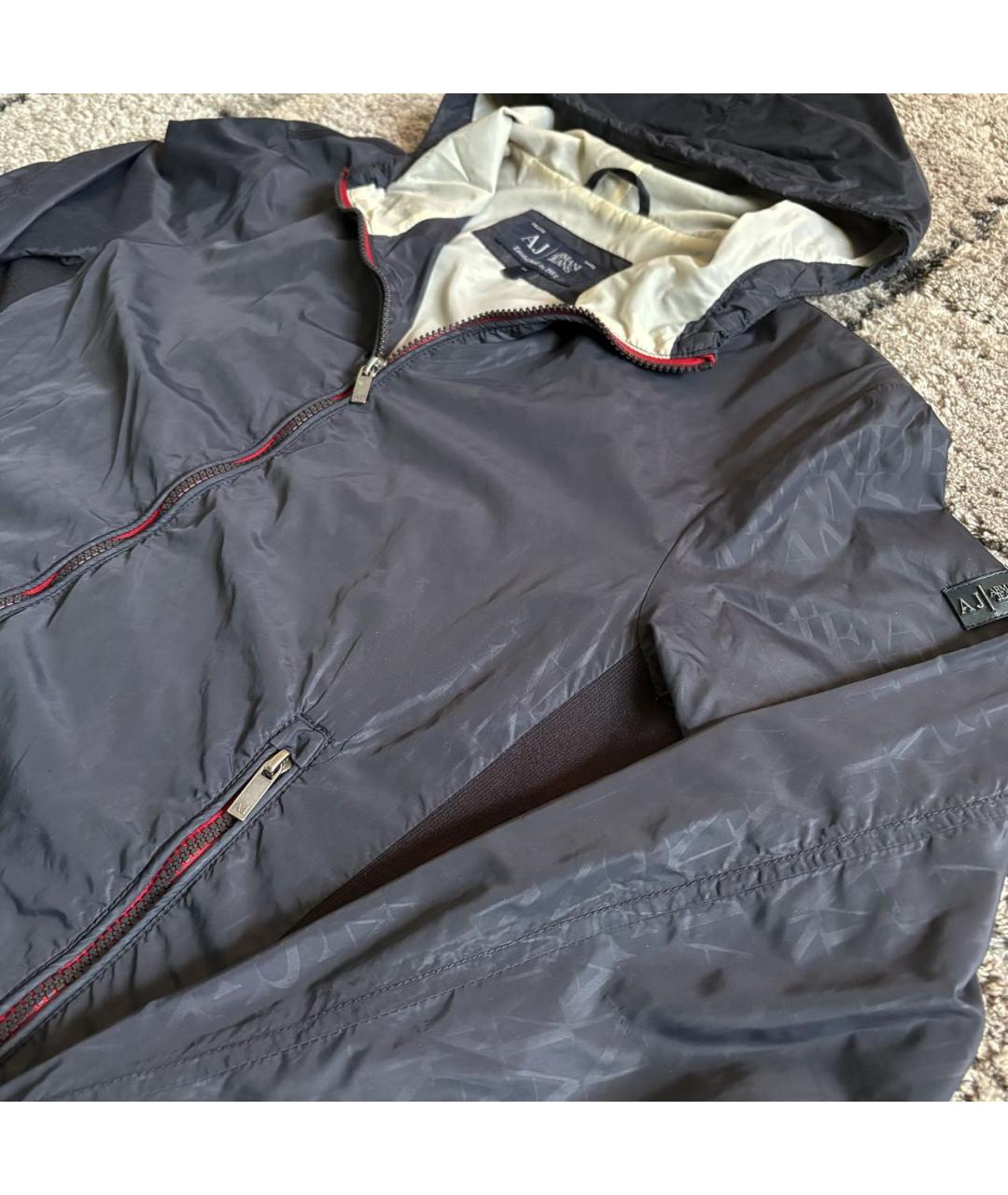 ARMANI JEANS Темно-синяя полиамидовая куртка, фото 2