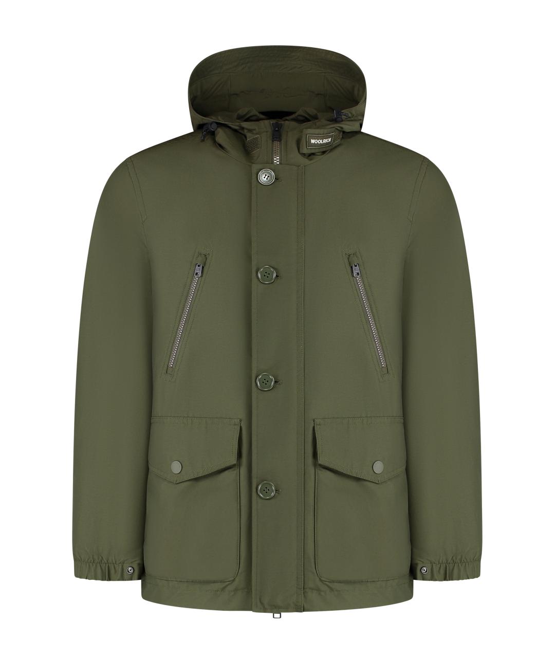 WOOLRICH Зеленая хлопковая парка, фото 1