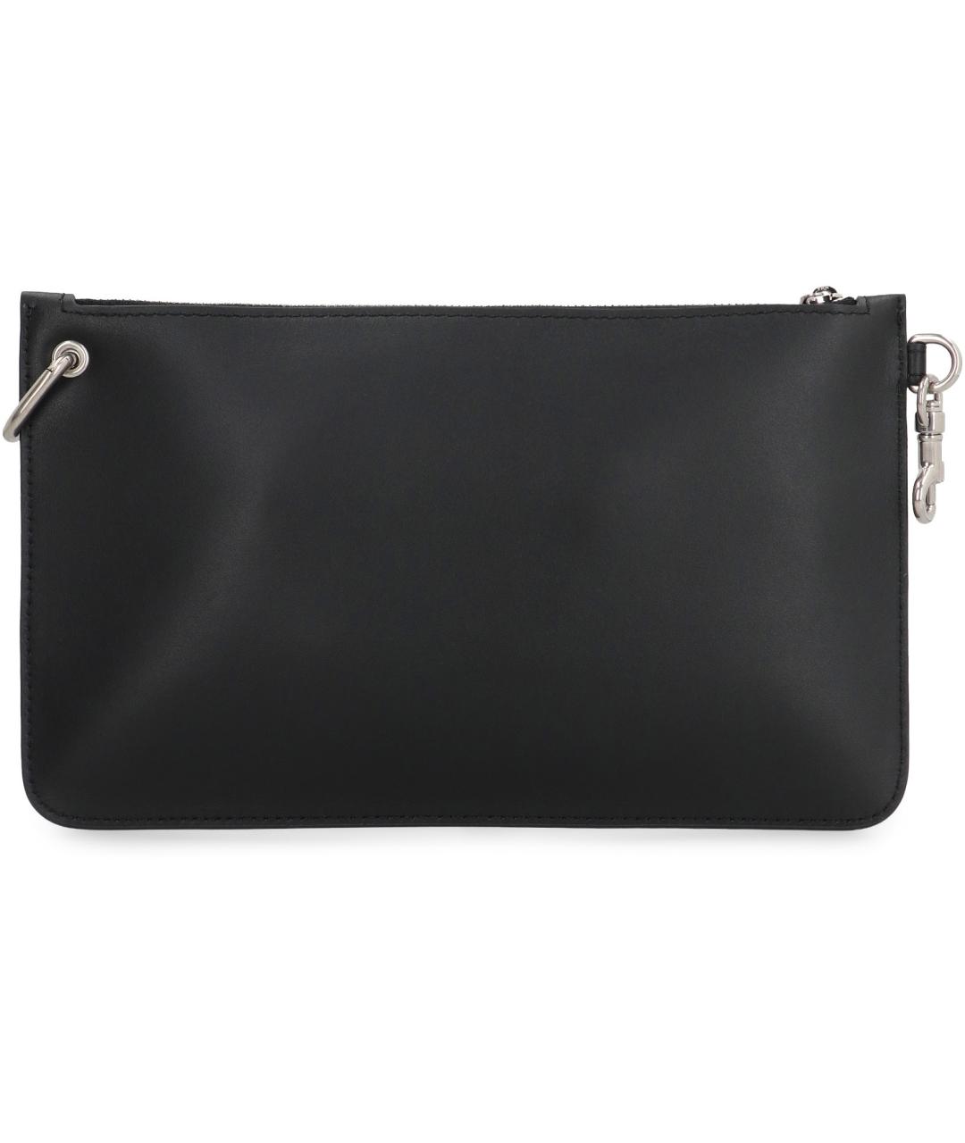 DOLCE&GABBANA Черная кожаная сумка на плечо, фото 4