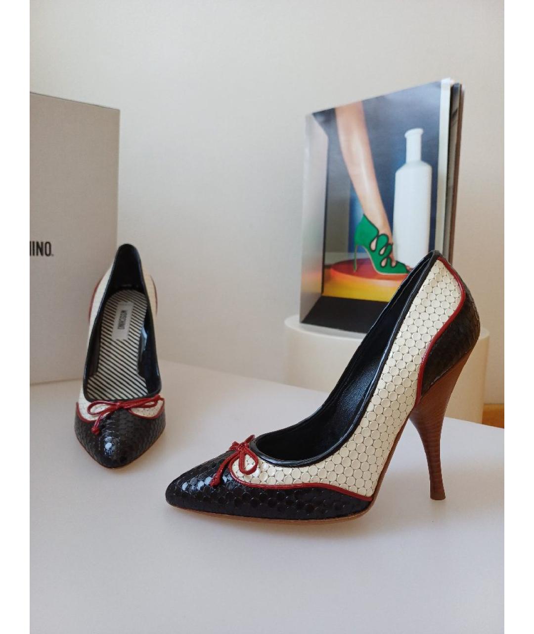 MOSCHINO Мульти кожаные туфли, фото 5