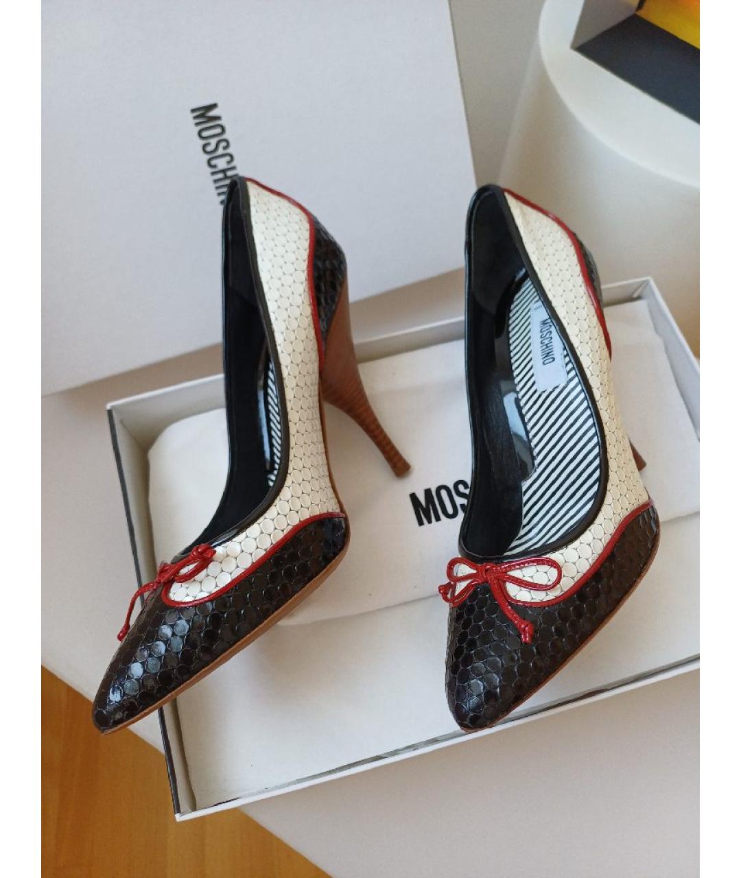 MOSCHINO Мульти кожаные туфли, фото 2