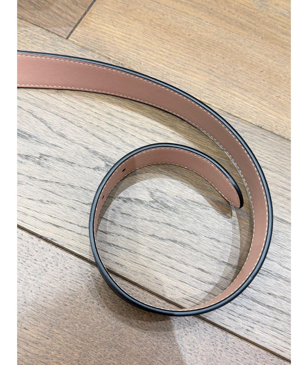 FENDI Черный кожаный ремень, фото 3