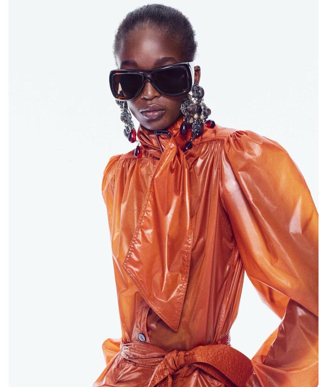 SAINT LAURENT Коричневые солнцезащитные очки, фото 2