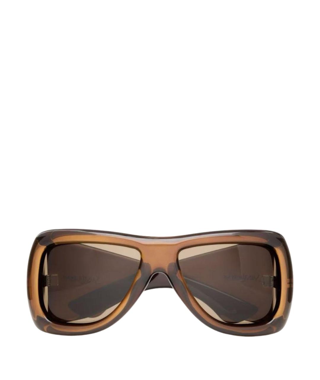 SAINT LAURENT Коричневые солнцезащитные очки, фото 1