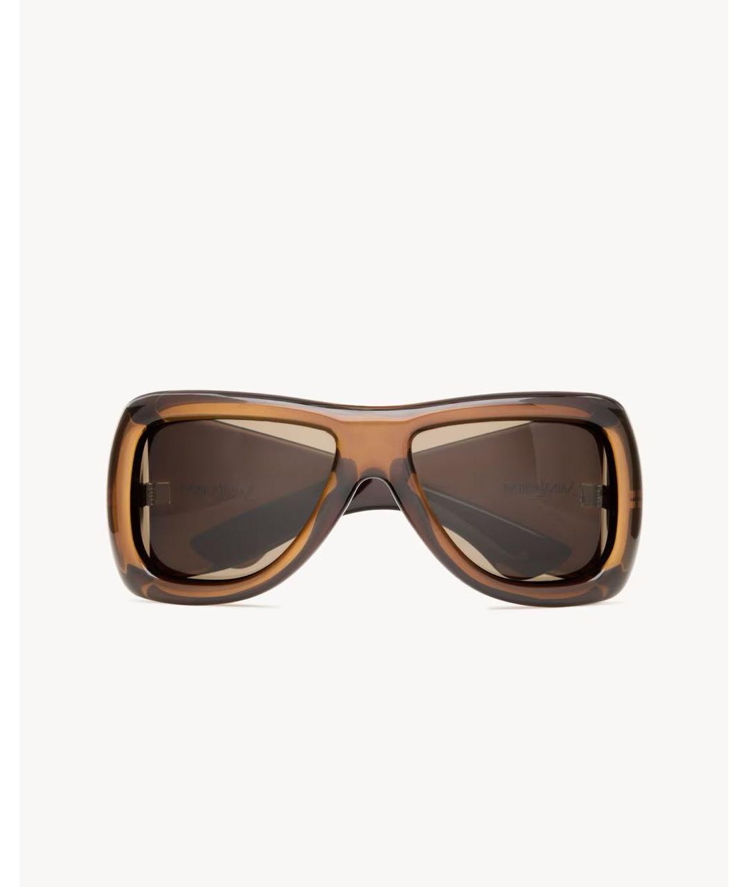 SAINT LAURENT Коричневые солнцезащитные очки, фото 8