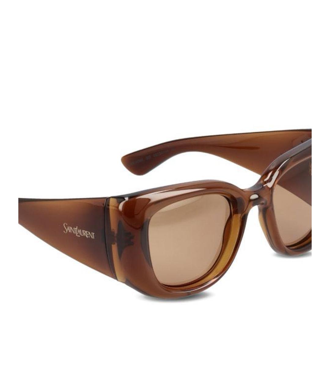 SAINT LAURENT Коричневые солнцезащитные очки, фото 5