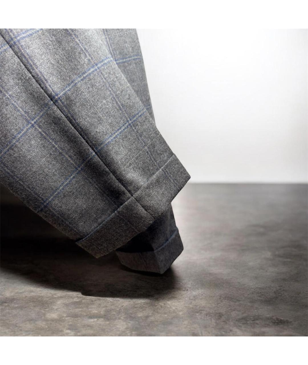 SEVENTY Серые шерстяные классические брюки, фото 2