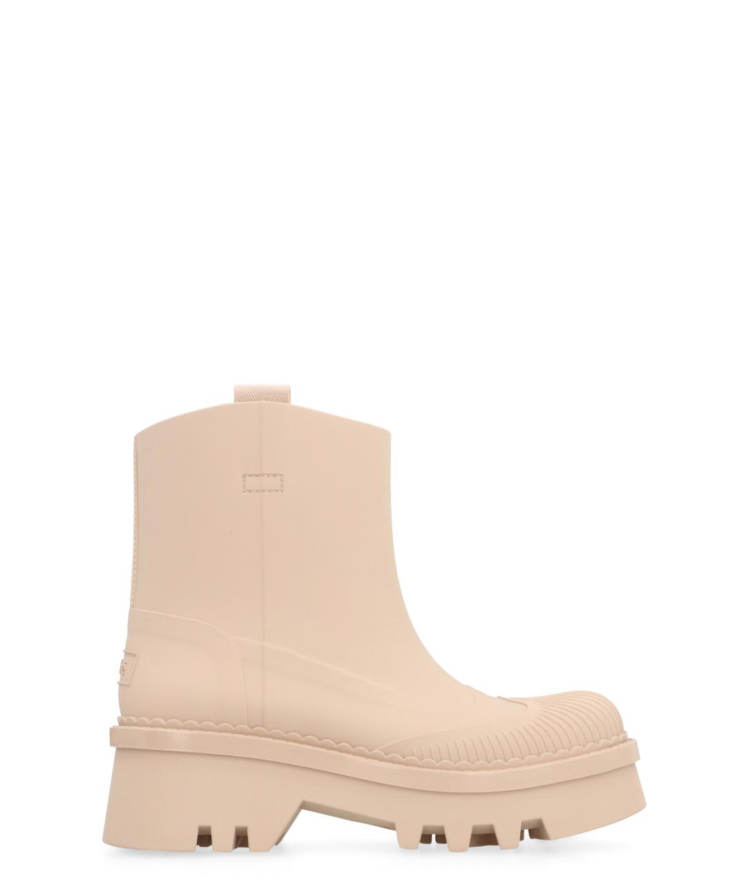 CHLOE Бежевые резиновые ботинки, фото 1