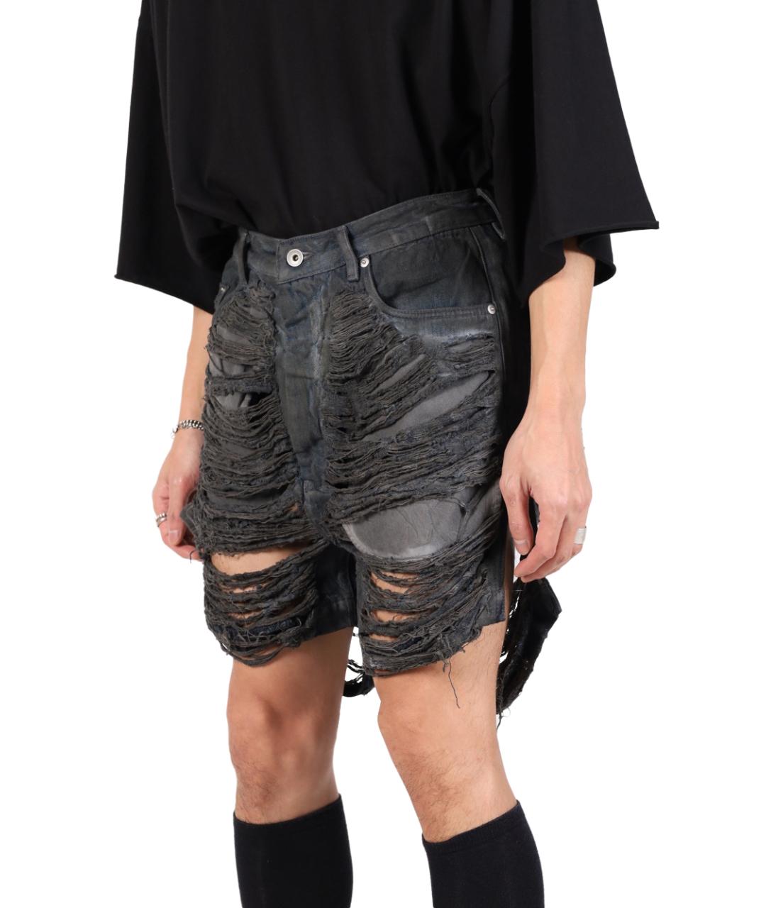 RICK OWENS DRKSHDW Серые хлопковые шорты, фото 3