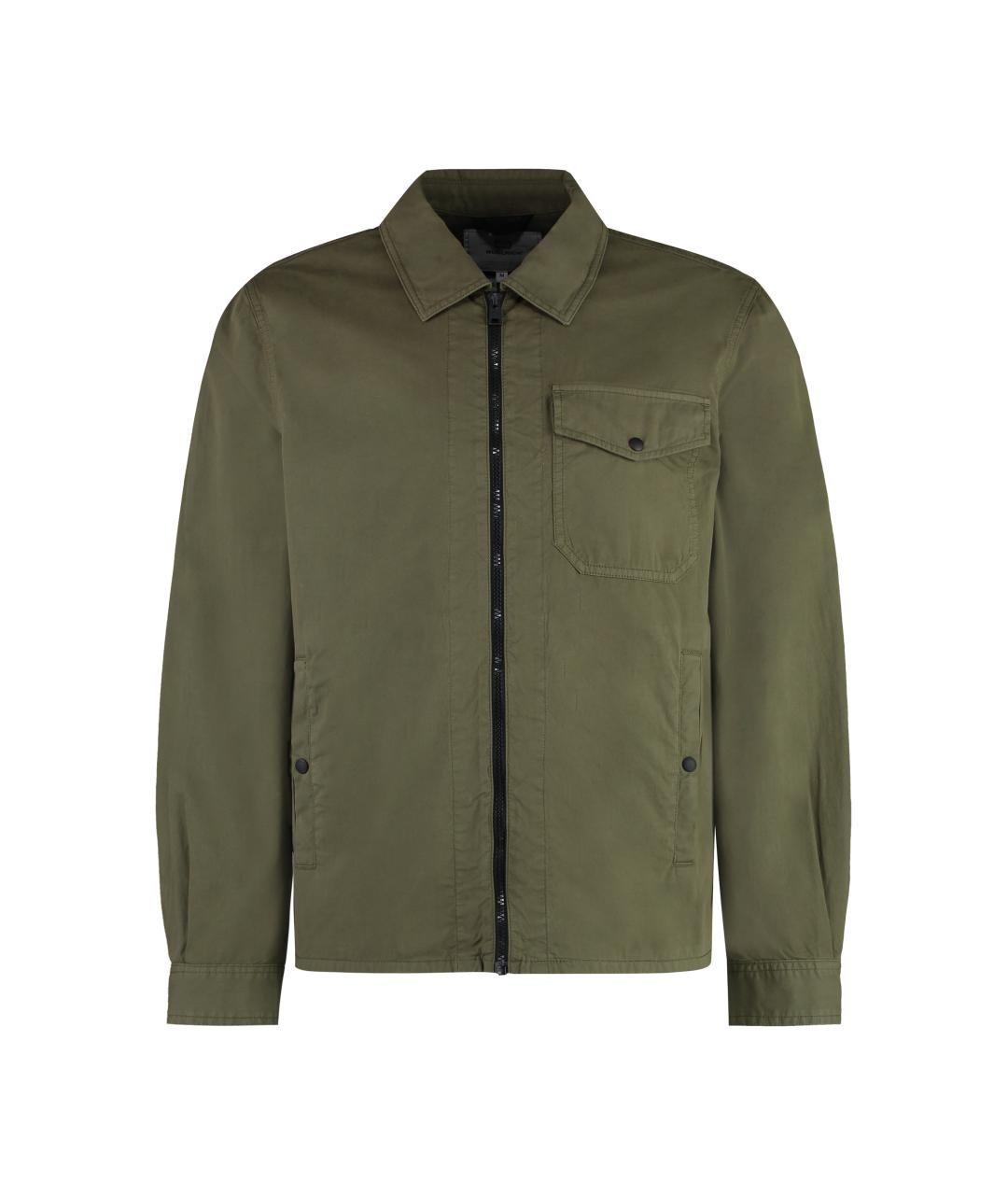 WOOLRICH Зеленая хлопковая классическая рубашка, фото 1