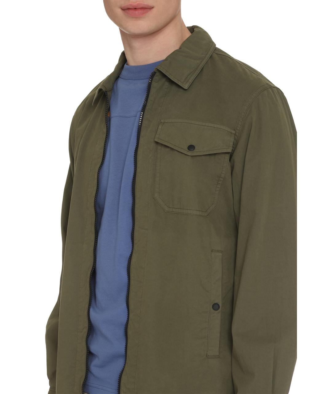 WOOLRICH Зеленая хлопковая классическая рубашка, фото 5