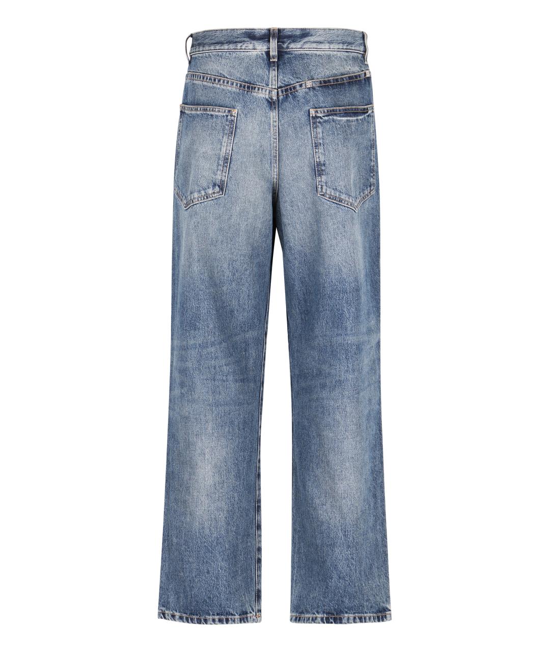 GIVENCHY Синие хлопковые прямые джинсы, фото 2