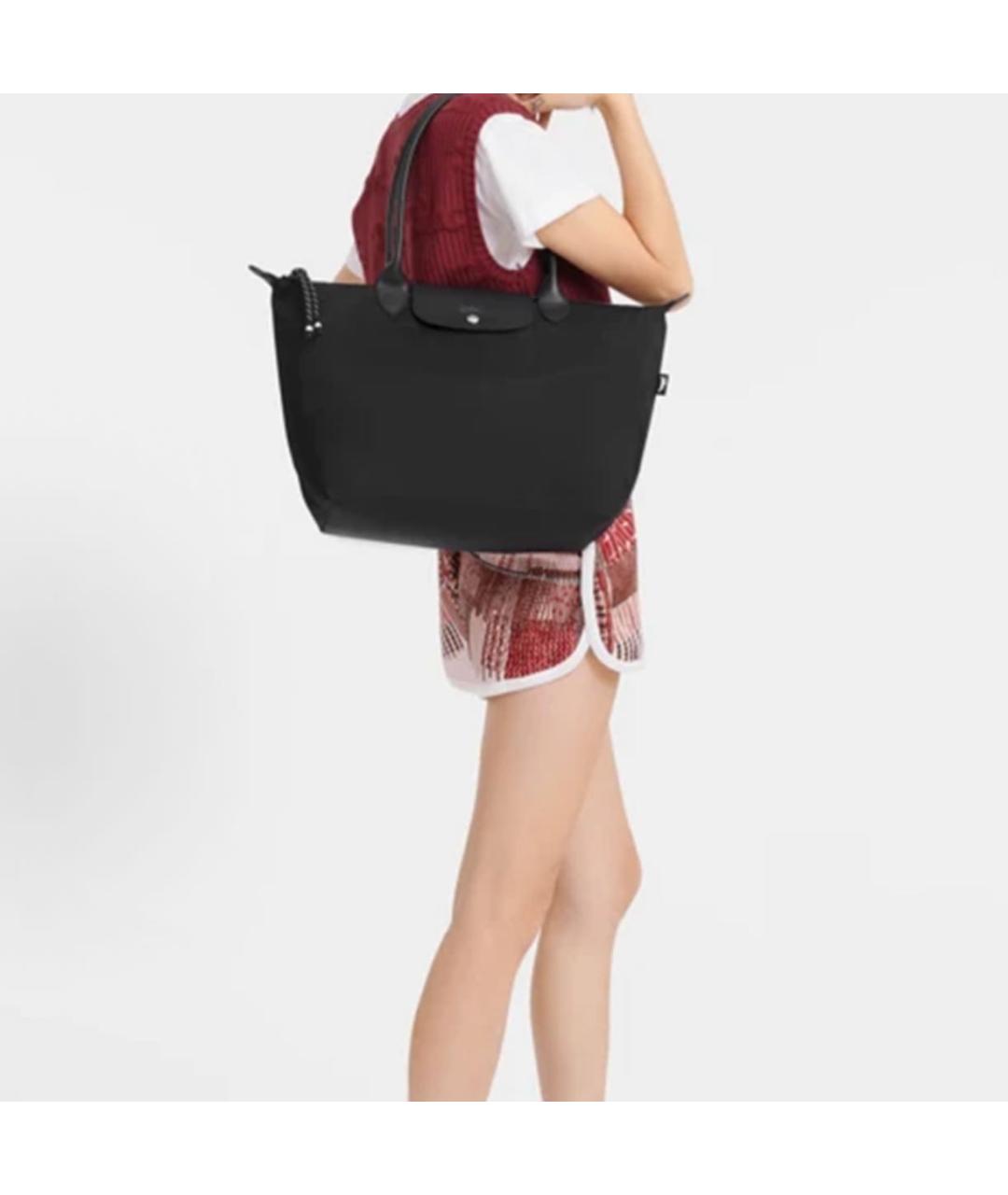 LONGCHAMP Черная сумка тоут, фото 5