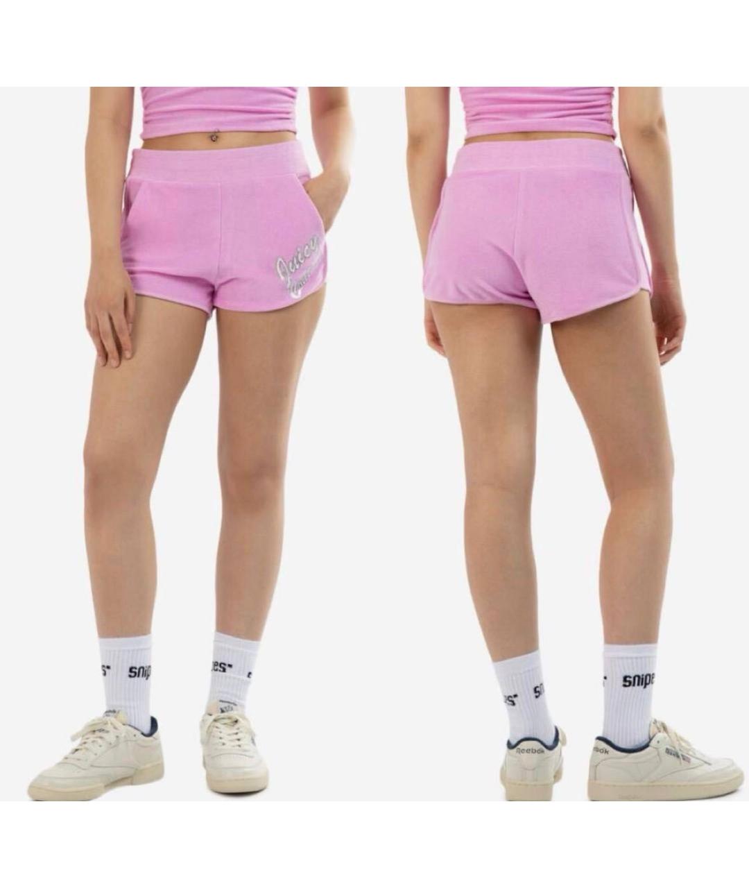 JUICY COUTURE Розовые хлопковые шорты, фото 7