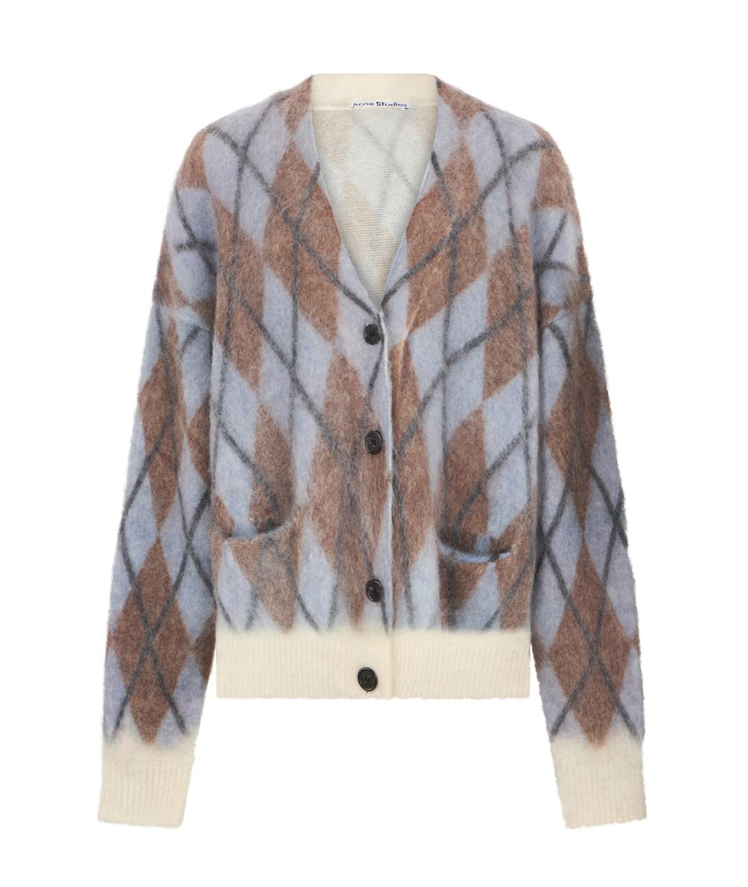 ACNE STUDIOS Голубой шерстяной кардиган, фото 1