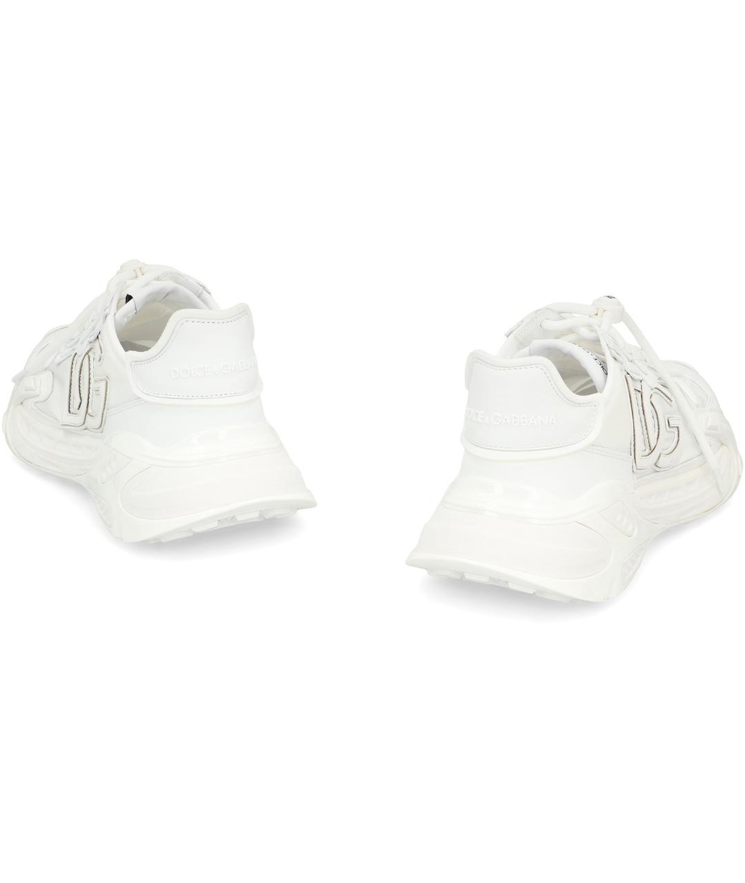 DOLCE&GABBANA Белые синтетические низкие кроссовки / кеды, фото 4