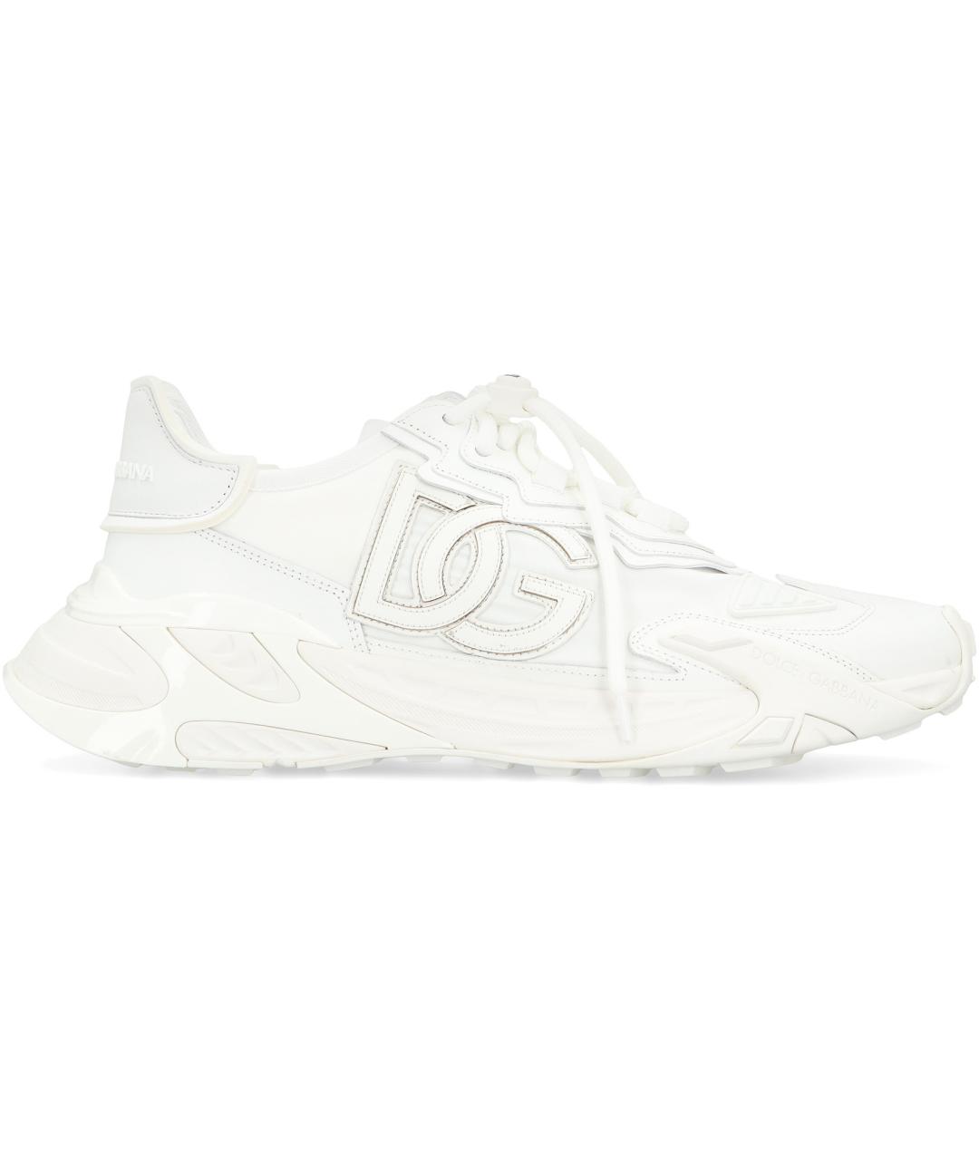 DOLCE&GABBANA Белые синтетические низкие кроссовки / кеды, фото 2