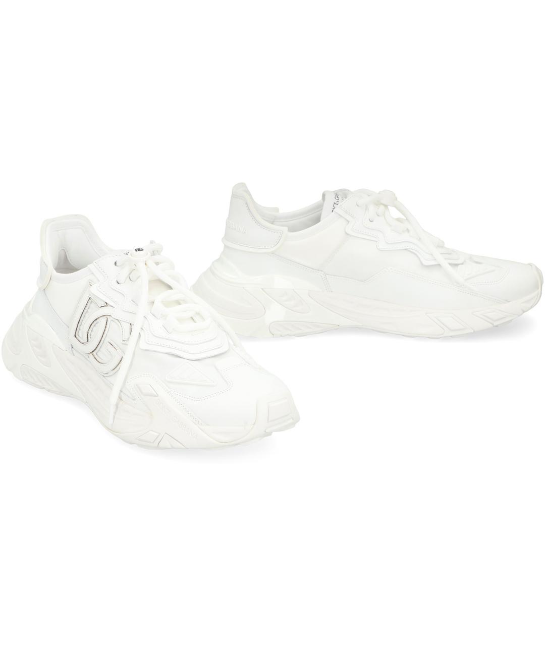 DOLCE&GABBANA Белые синтетические низкие кроссовки / кеды, фото 3