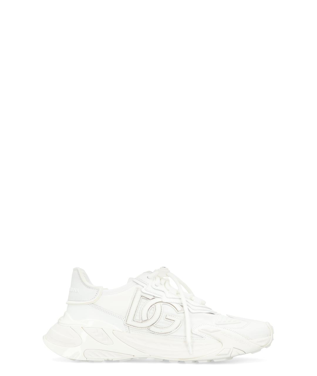 DOLCE&GABBANA Белые синтетические низкие кроссовки / кеды, фото 1