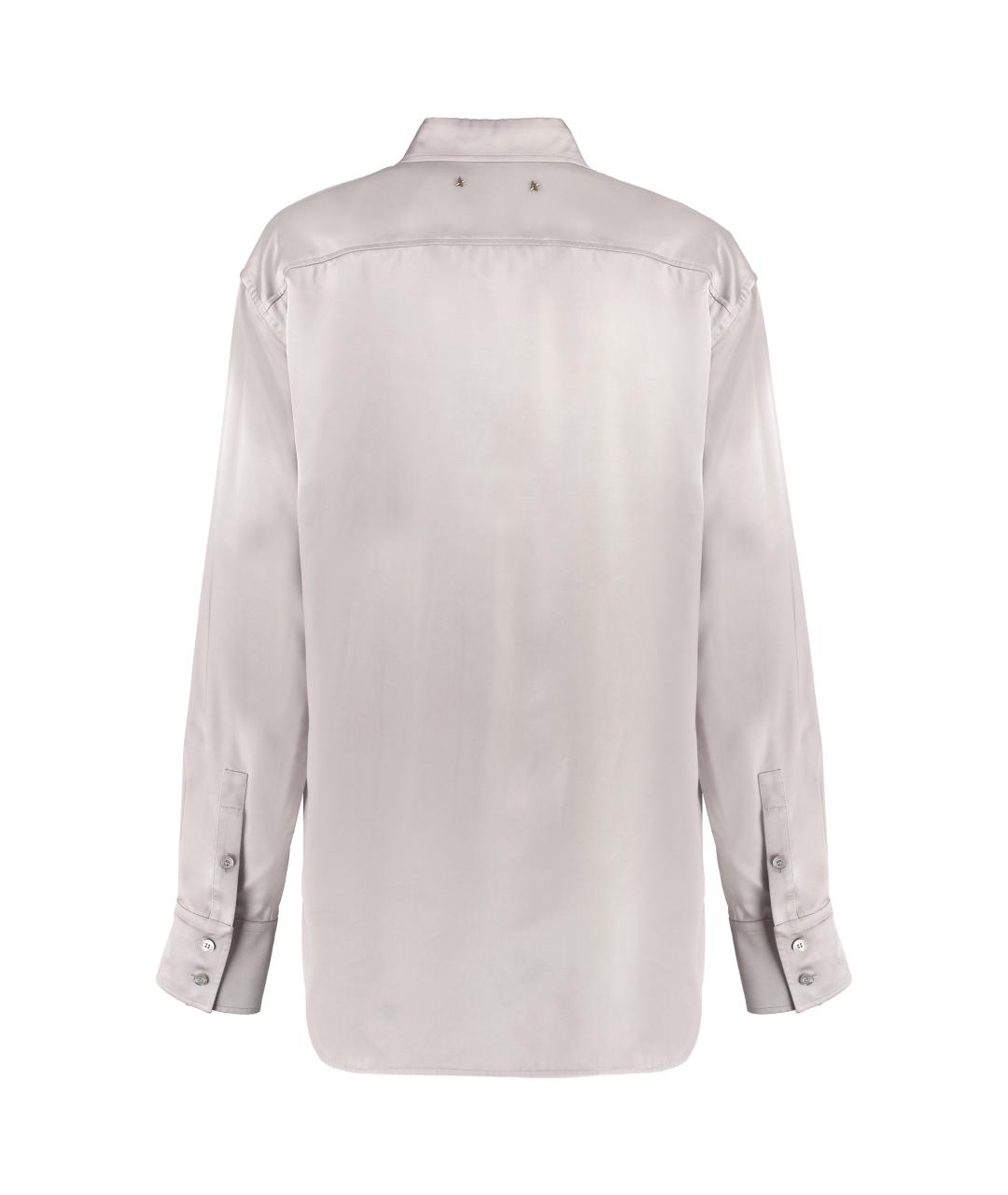 GOLDEN GOOSE Серая вискозная рубашка, фото 2