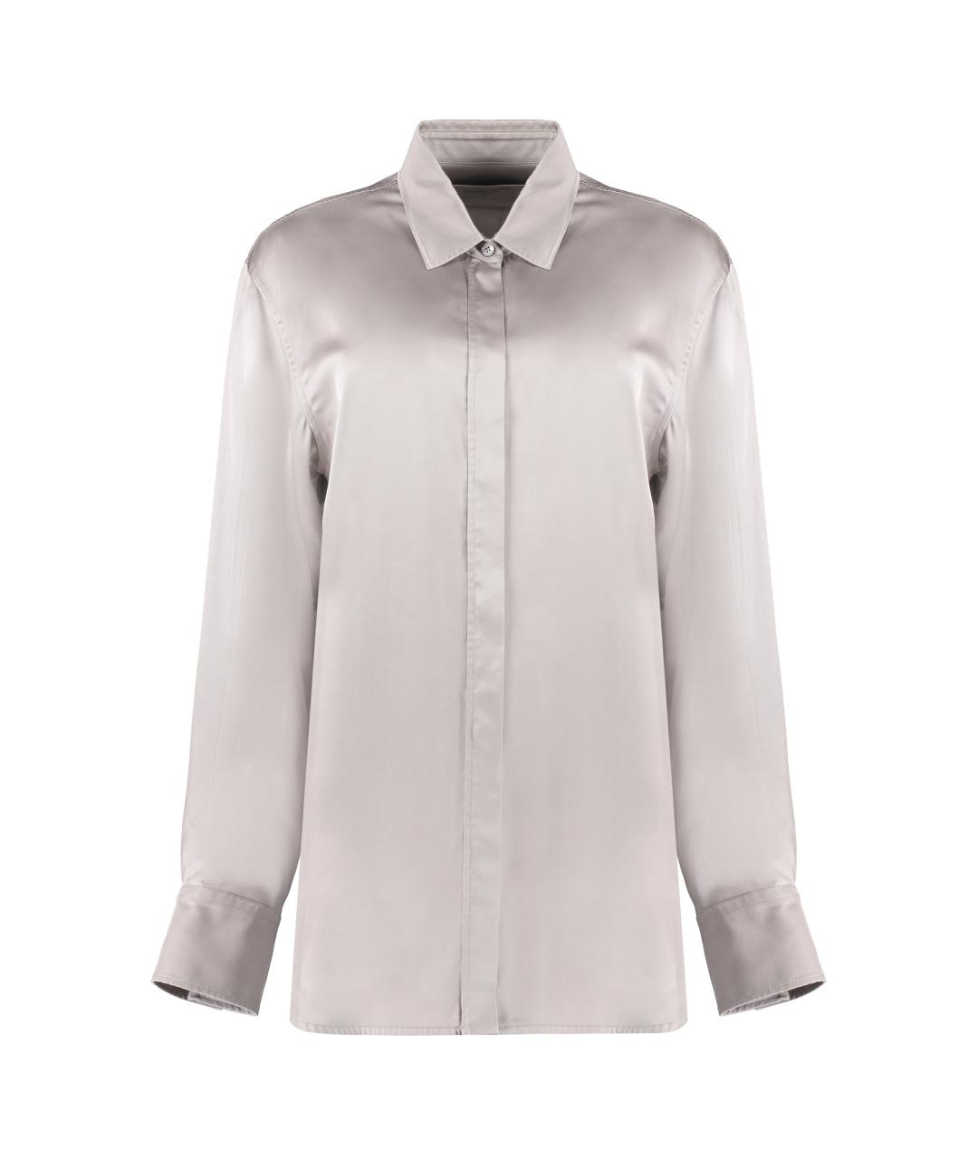 GOLDEN GOOSE Серая вискозная рубашка, фото 1