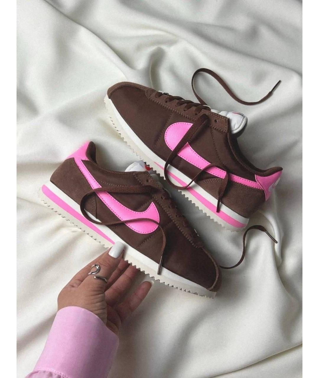 NIKE Коричневые текстильные кроссовки, фото 5