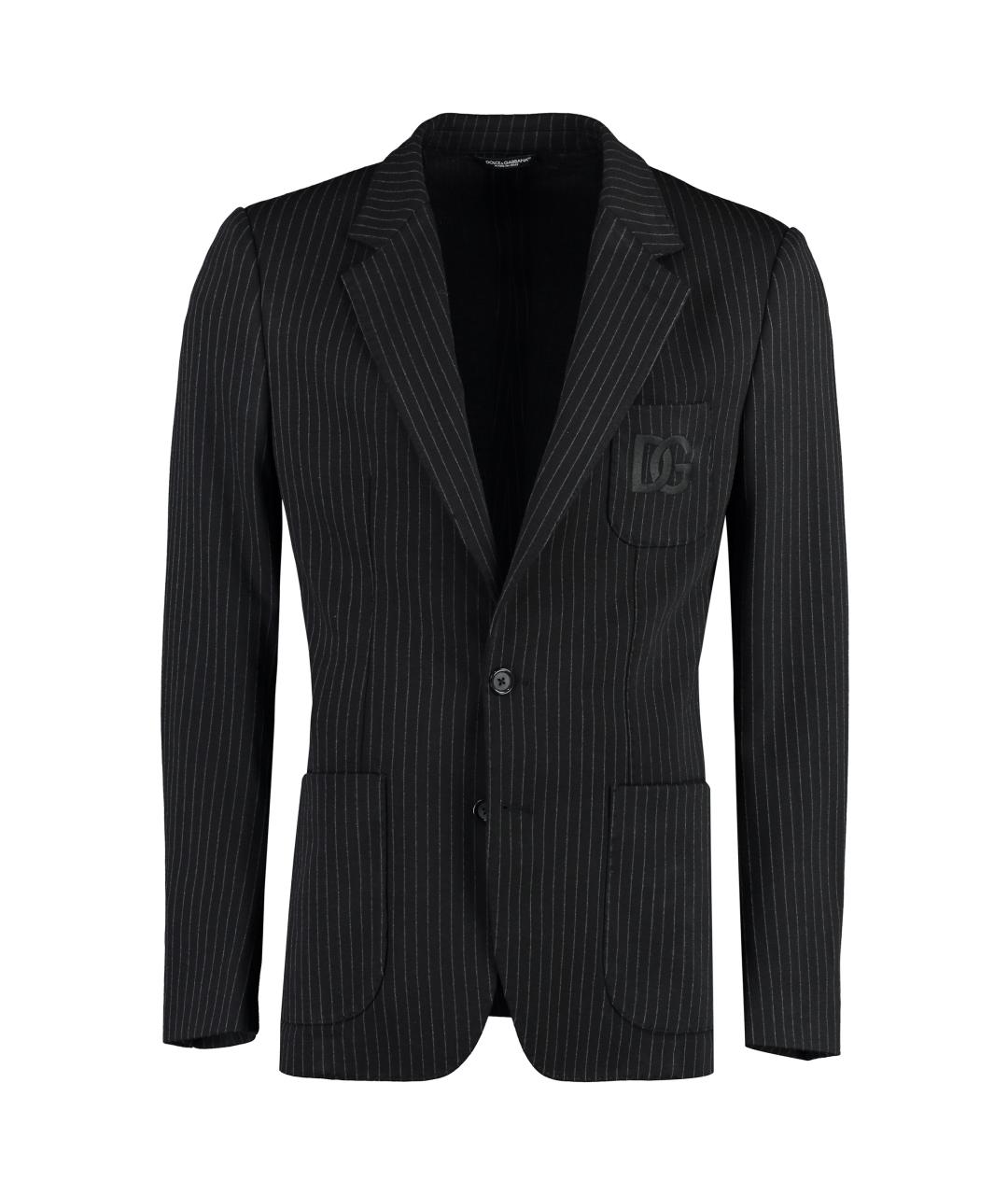 DOLCE&GABBANA Черный вискозный пиджак, фото 1