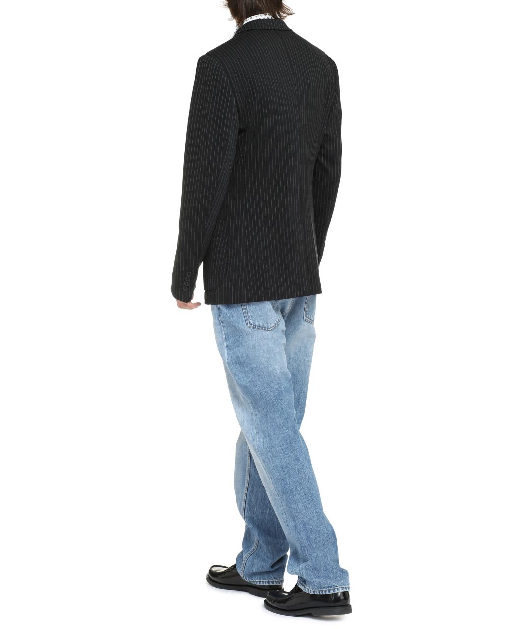 DOLCE&GABBANA Черный вискозный пиджак, фото 4