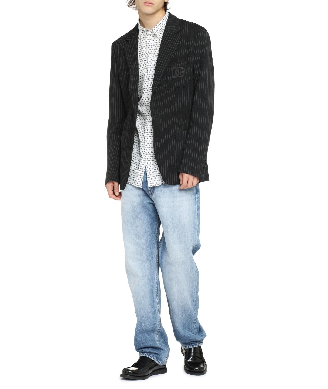 DOLCE&GABBANA Черный вискозный пиджак, фото 3