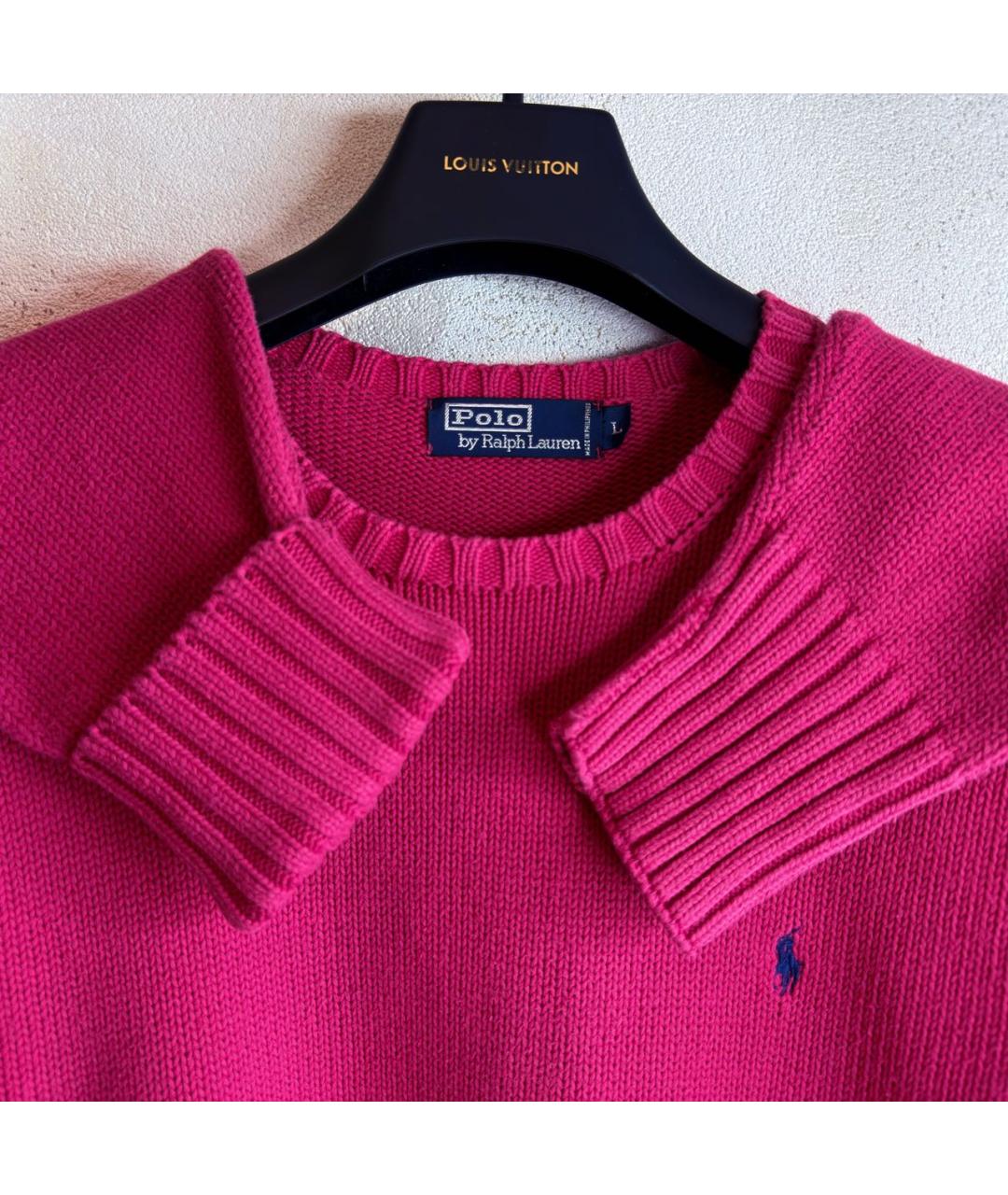 POLO RALPH LAUREN Коралловый хлопковый джемпер / свитер, фото 2