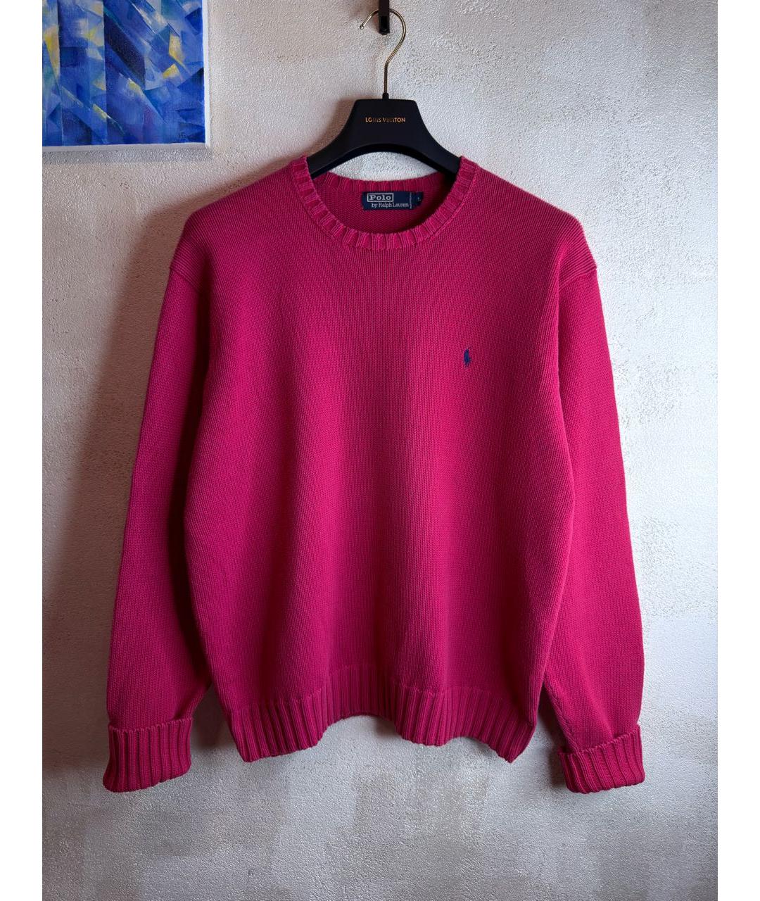 POLO RALPH LAUREN Коралловый хлопковый джемпер / свитер, фото 8