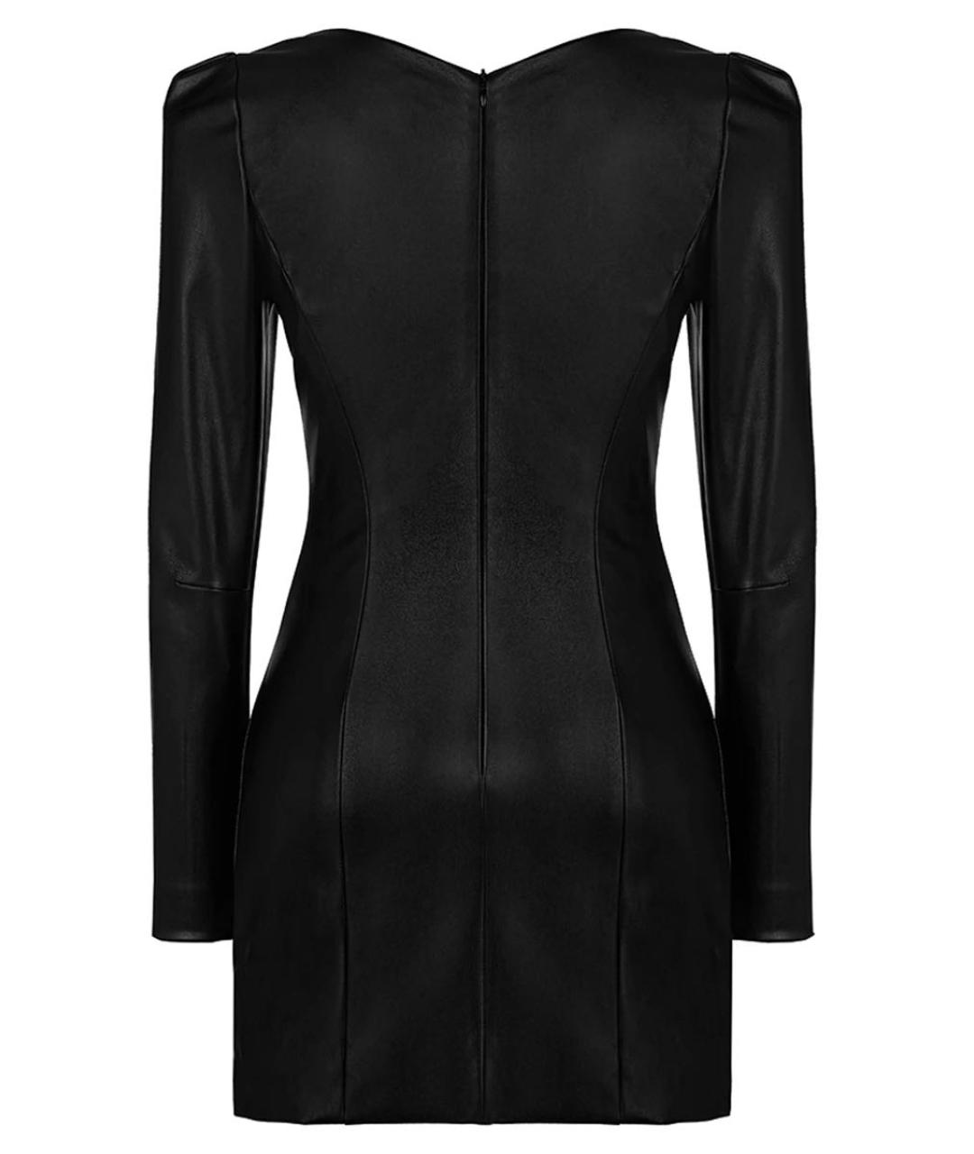 YANA RASKOVALOVA Черное вечернее платье из экзотической кожи, фото 2