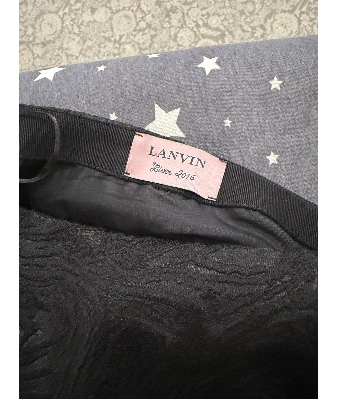 LANVIN Черная юбка макси, фото 3